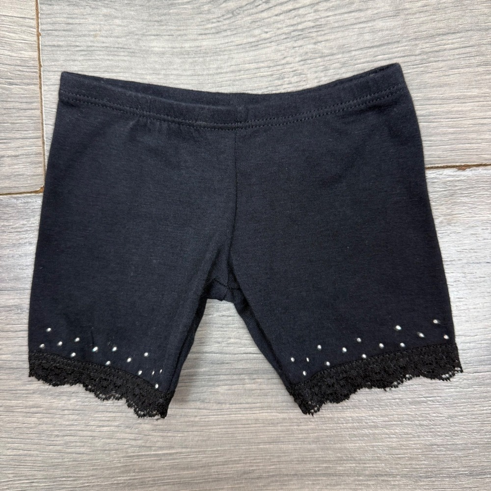 Build-A-Bear Workshop‎ Black Biker Shorts Lace Trim Studded Plush Clothing BABW